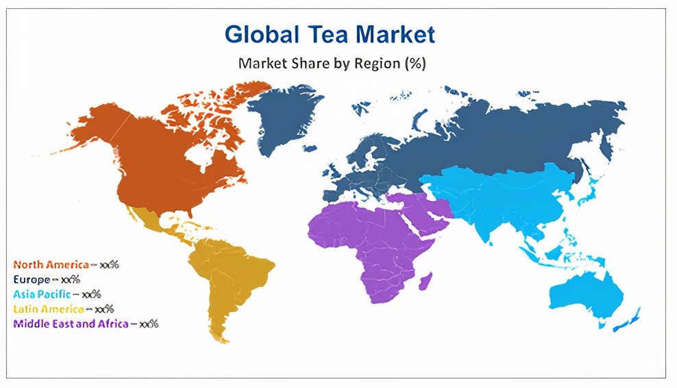 بازار چای بر اساس منطقه